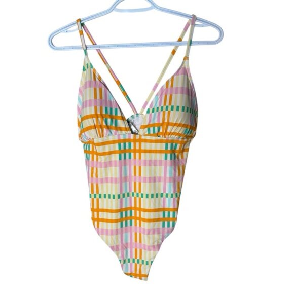 VERO MODA New Multicolour One Piece Swimsuit Bathing Suit Adjustable Straps - Picture 2 of 11